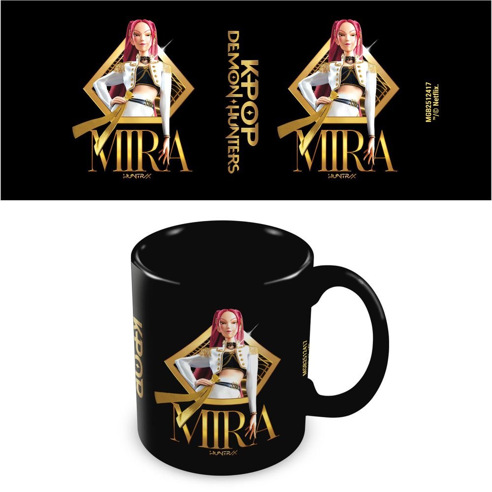 Taza Negra K-pop Demon Hunters K-pop Golden Mira 325ml Pyramid International