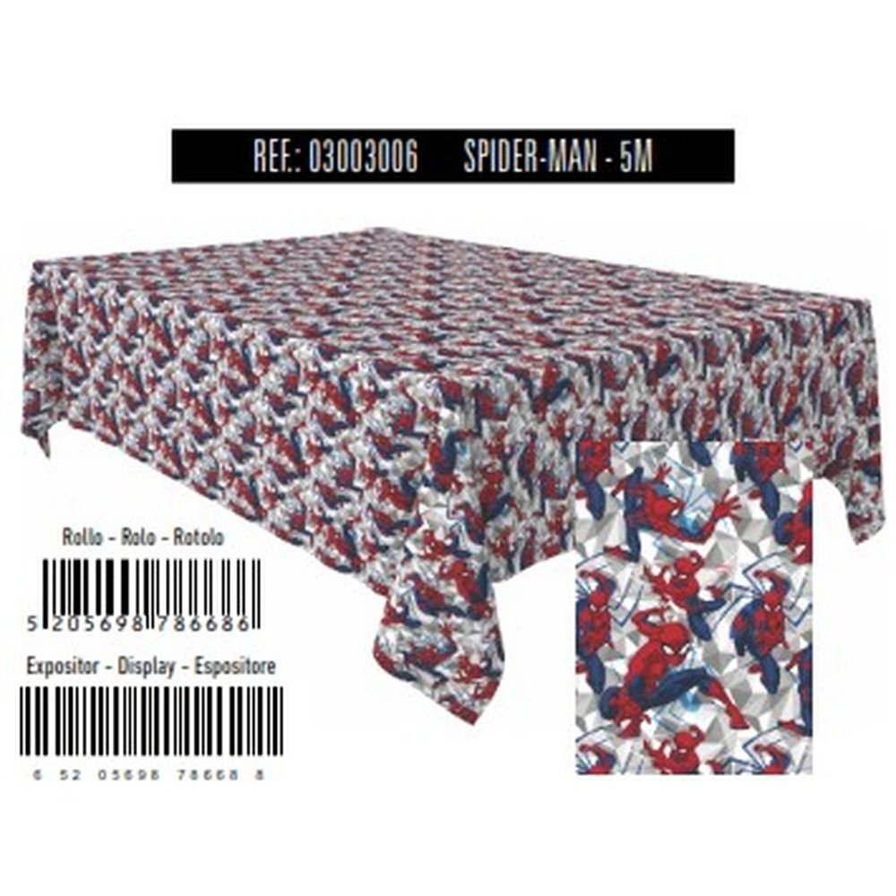 Rollo Mantel Papel Spiderman Reciclado Brillo Andina