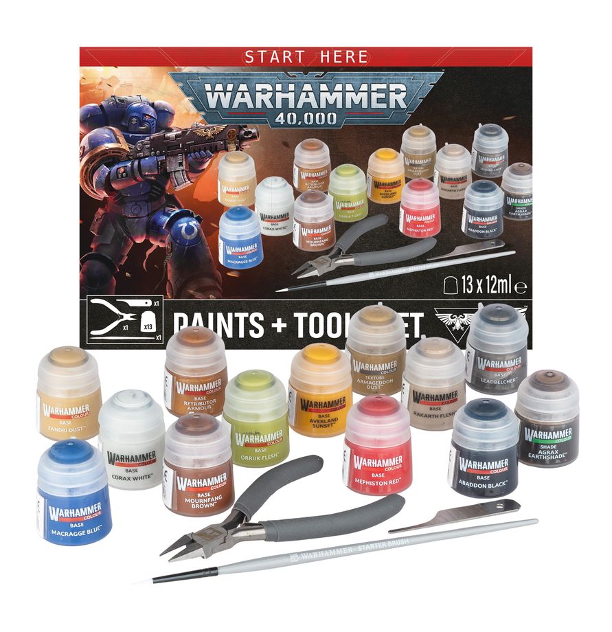 WARHAMMER 40,000: SET DE PINTURA Y HERRAMIENTAS Imagen principal del producto