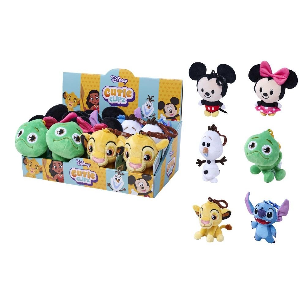 Expositor 12 Cutie Clips Disney PELUCHES DISNEY Imagen principal del producto
