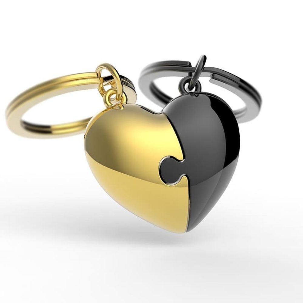 LLAVERO METALMORPHOSE LIFESTYLE - PUZZLE CORAZON ORO/NEGRO | METALMORPHOSE | 1 UNIDAD | 5404006038749 Imagen principal del producto