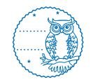 SELLO EXLIBRIS WOODIES STAMP DISEÑO BUHO | 1 UNIDADES | (COLOP ESPAÑA S,L,)