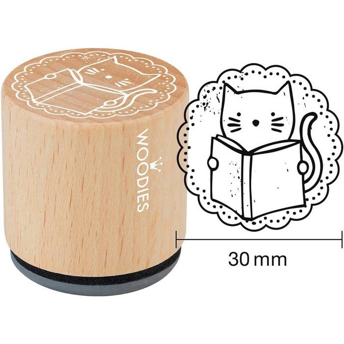 Sello Exlibris Woodies Stamp Diseño Gato COLOP España Imagen principal del producto
