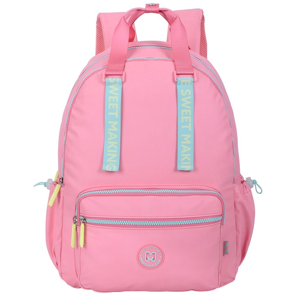 MOCHILA CON BOLSILLO FRONTAL SMOOTHY CORAL | MARSHMALLOW Imagen principal del producto