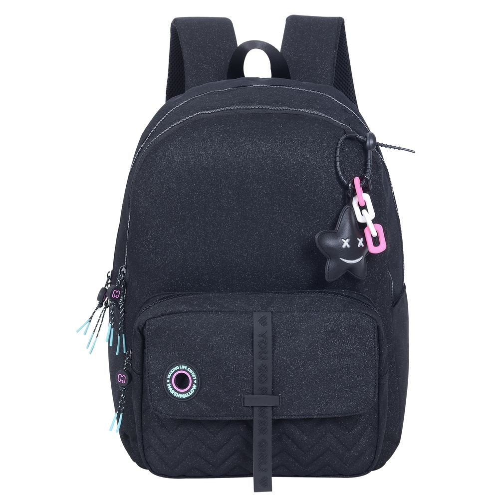 Mochila Escolar Nighty Black Marshmallow 42x32cm Imagen principal del producto