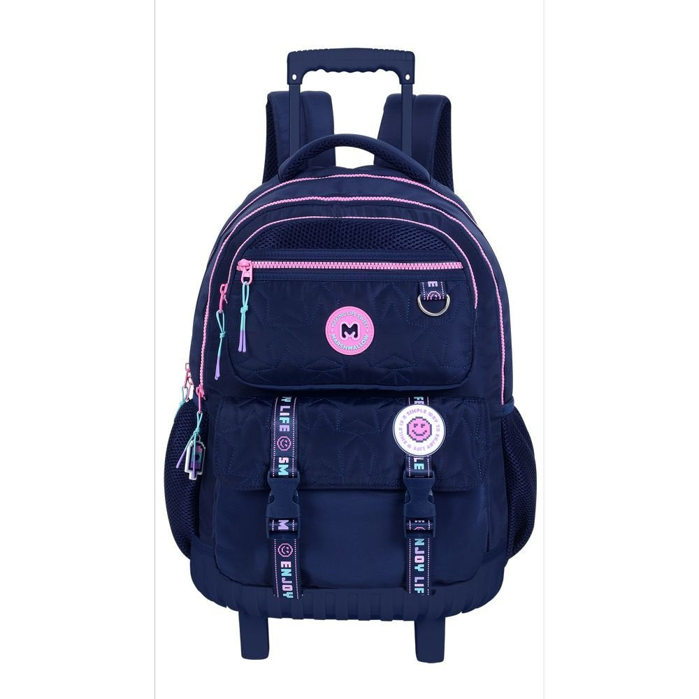Mochila con carro escolar doble Pixelly Marshmallow Imagen principal del producto