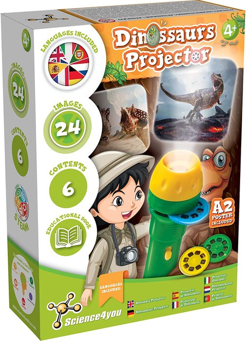JUEGO PROYECTOR DINOSAURIOS | SCIENCE 4 YOU | 1 UNIDAD | 5600983624009