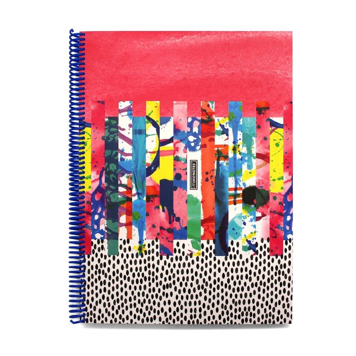 Cuaderno espiral A4 rayado 100 hojas Colorful Grunge MAKENOTES