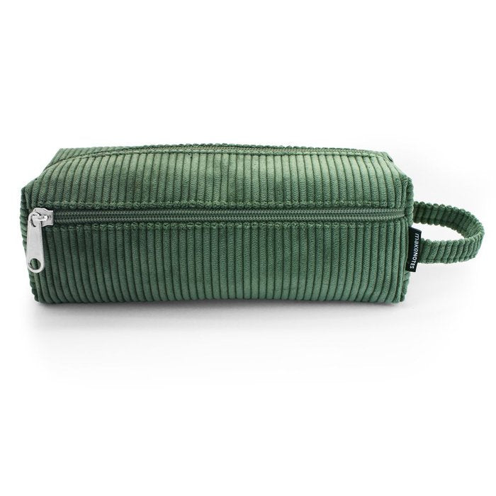 ESTUCHE DOBLE 23X8X8 CM VERDE SILKY TOUCH | MAKENOTES