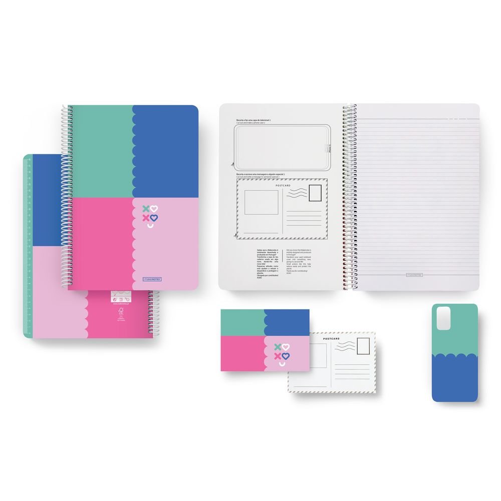Cuaderno espiral plástico A4 rayado Xoxo MAKENOTES Imagen principal del producto