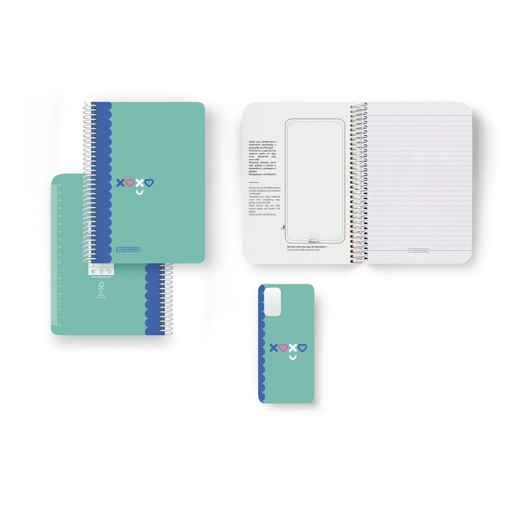 Cuaderno espiral plástico A5 rayado Xoxo MAKENOTES