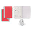 Cuaderno Espiral Metalico Duplo Blanco A4 Rayado Simple Rojo MAKENOTES