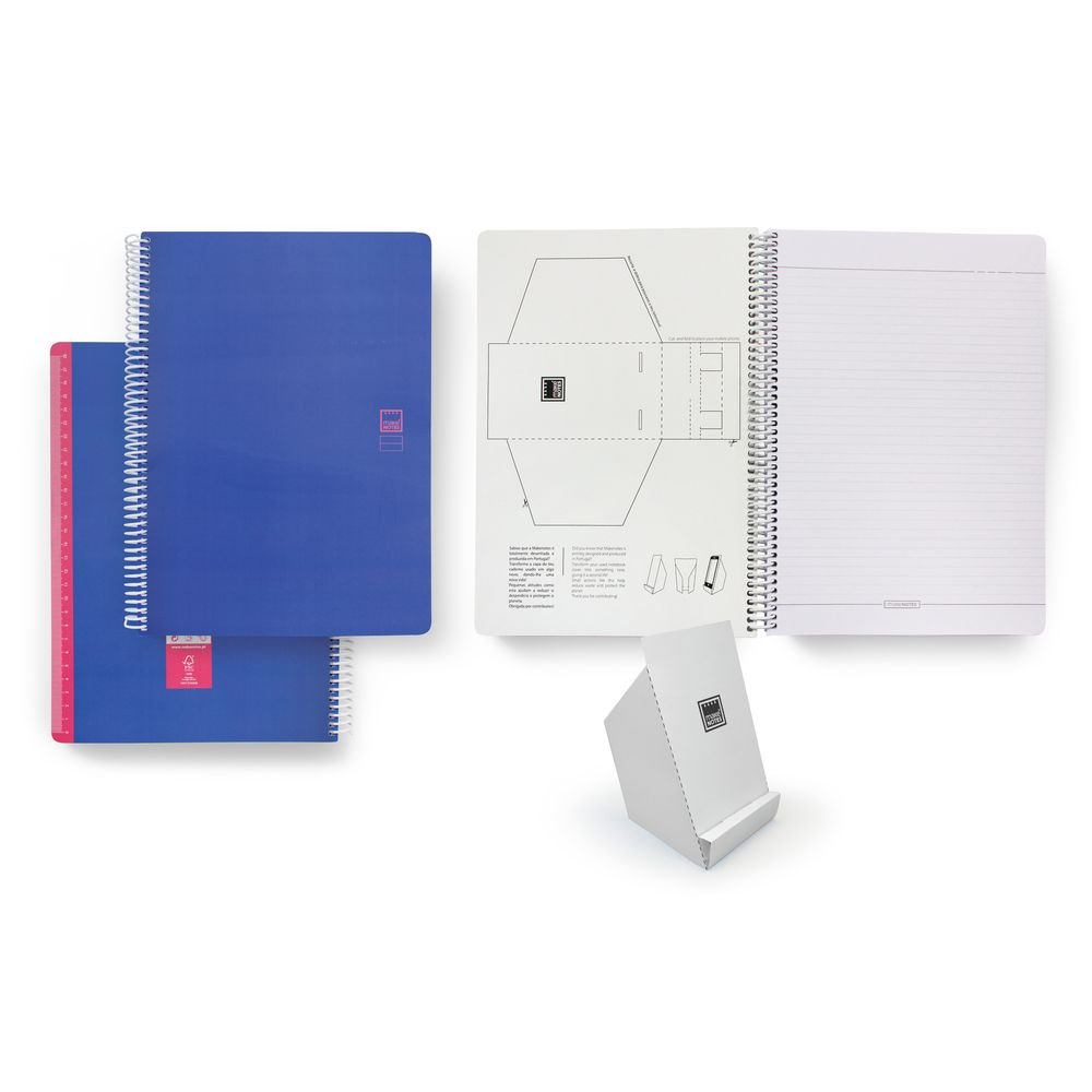Cuaderno espiral plástico A4 rayado azul Xoxo MAKENOTES Imagen principal del producto
