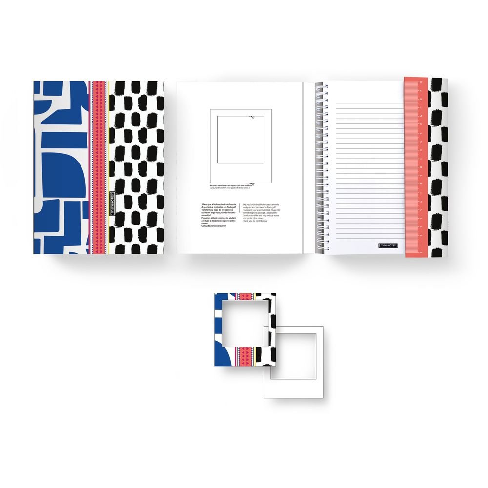 Libro Notas A5 Espiral Blanco Oculto Rayado Monostrokes MAKENOTES