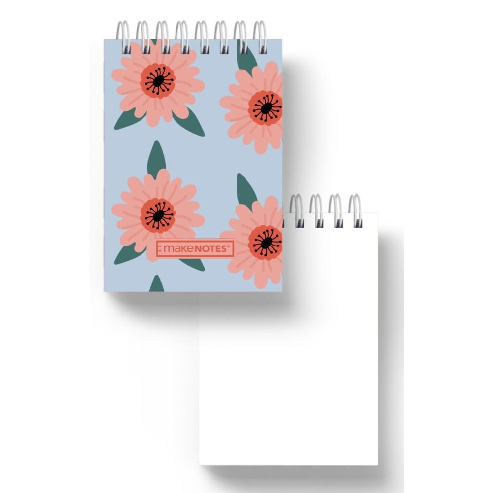 Bloc Notas Espiral A7 60 hojas Blancas Vivid Garden MAKENOTES