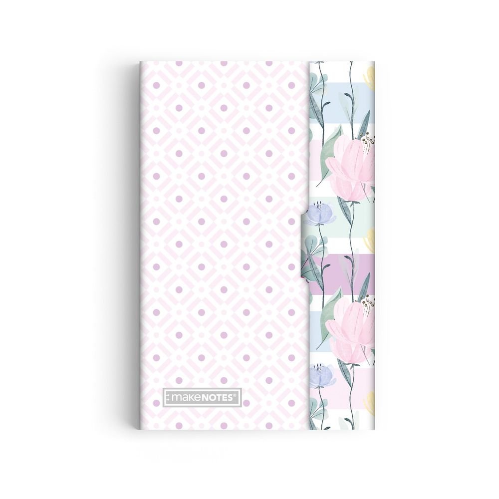 Cuaderno Grapado 9x14 cm Rayado con Solapa Fleur MAKENOTES