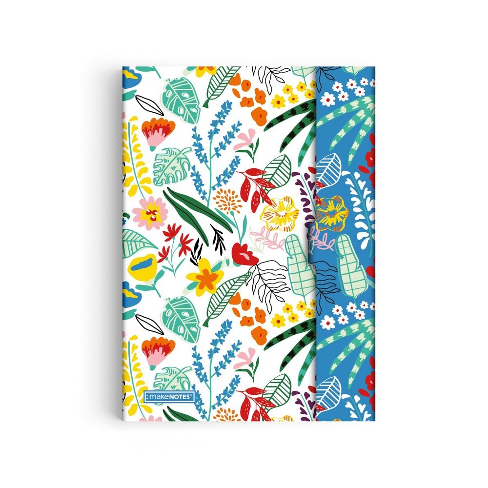 Cuaderno Grapado A5 Rayado con Solapa Rainbow Garden MAKENOTES