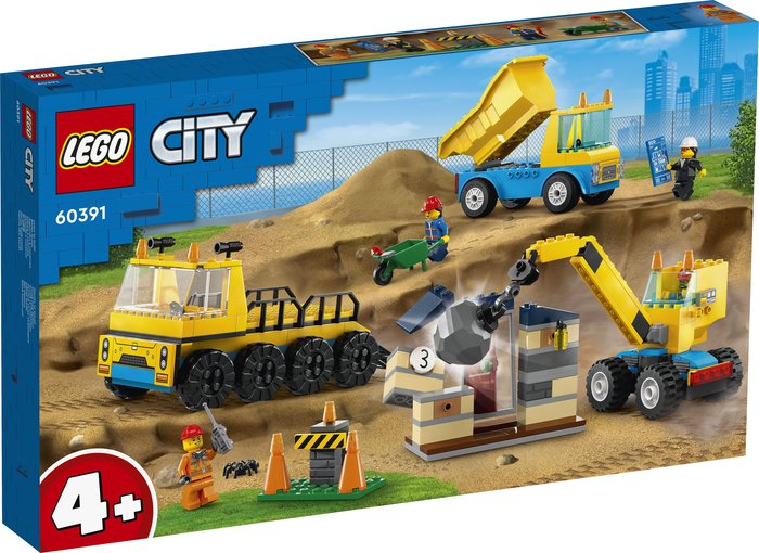 LEGO CAMIONES DE OBRA Y GRUA CON BOLA DE DEMOLICION | LEGO CITY | 1 UNIDAD | 5702017416465