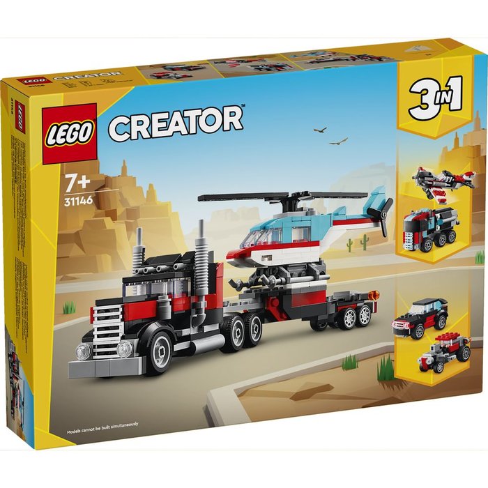 Lego Camion Plataforma con Helicóptero Creator