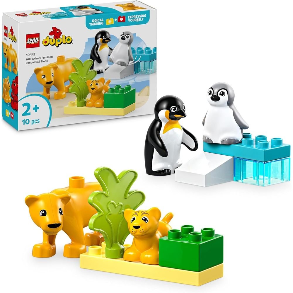 LEGO FAMILIAS DE LA FAUNA SALVAJE PINGUINOS Y LEONES | LEGO DUPLO | 1 UNIDAD | 5702017783833