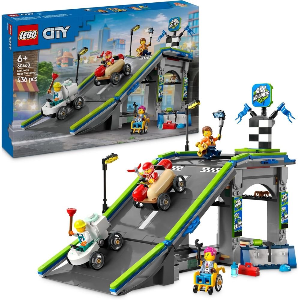 LEGO SIN LIMITES RAMPA ACELERACION PARA COCHES DE CARRERAS | LEGO CITY | 1 UNIDAD | 5702017812601