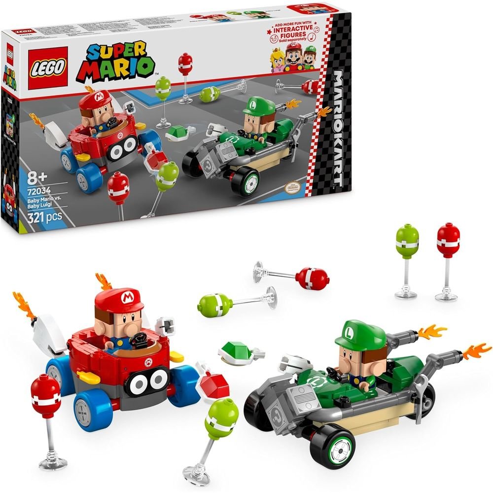 LEGO MARIO KART BEBE MARIO VS, BEBE LUIGI | LEGO SUPER MARIO | 1 UNIDAD | 5702017816517
