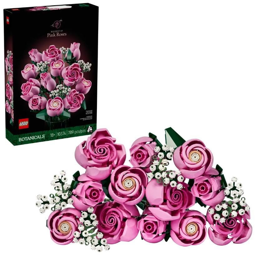 Ramo de Rosas Rosadas LEGO Creator Juguete de Decoración