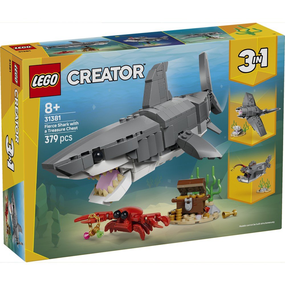 Lego Feroz Tiburón con Cofre del Tesoro Creator