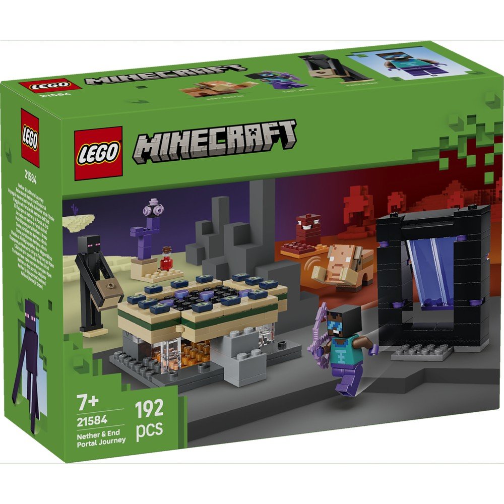 Lego El Viaje por el Nether y el Portal al End – Juego de Construcción Minecraft