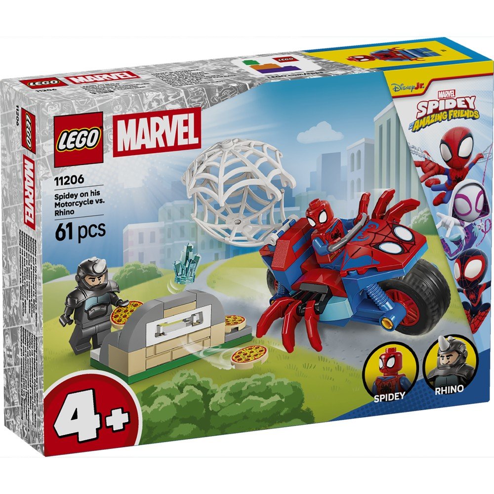Lego Spidey en su Moto vs. Rino LEGO Super Heroes