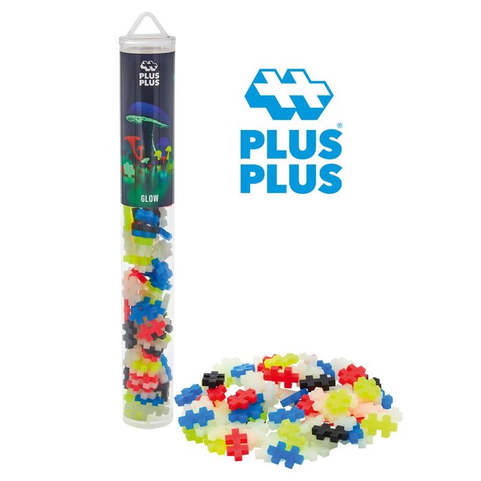 PLUS PLUS TUBO BRILLA EN LA OSCURIDAD MIX 100 PIEZAS | LUDILO | 1 UNIDAD | 5710409107518