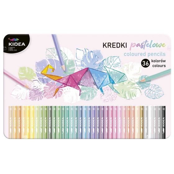 Caja metálica 36 lápices color pastel Kidea Imagen principal del producto