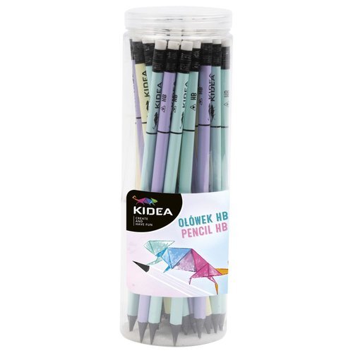 Bote 48 Uds Lápiz Grafito Premium con Goma Surtidos Kidea Imagen principal del producto