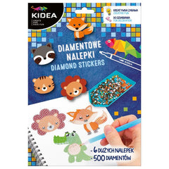 SET DE DIAMANTES ADHESIVOS + CUADERNOS PARA CREAR ANIMALES | KIDEA | ENVASE 12 UDS. UNIDAD | 5901130098132