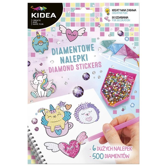 Set de diamantes adhesivos para crear dibujos fantasía KIDEA Imagen principal del producto