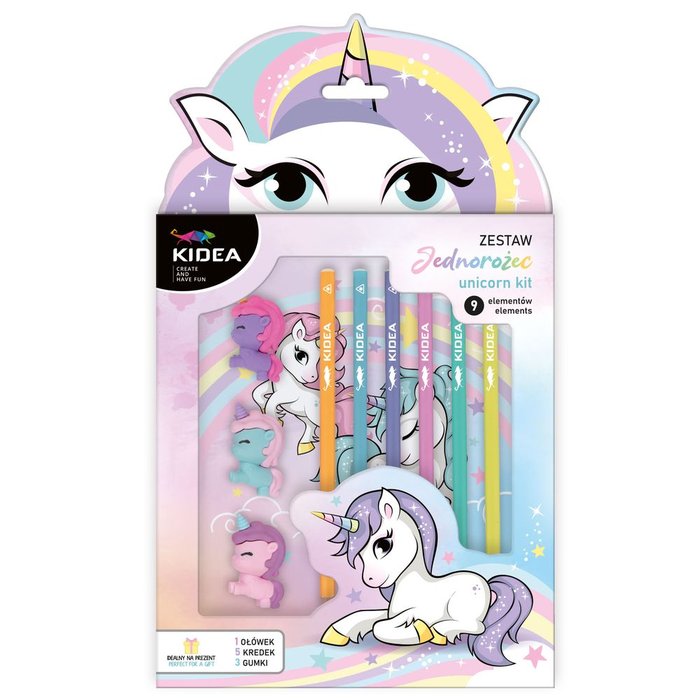 Set de 6 Lapices Unicornios con Toppers Intercambiables KIDEA Imagen principal del producto