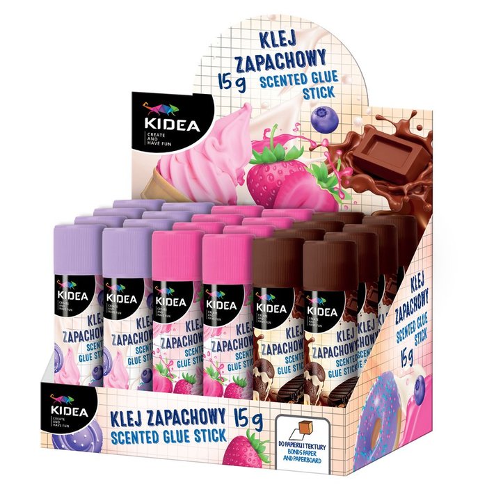 Pack 24 barras de pegamento con aromas surtidos para manualidades escolares Imagen principal del producto
