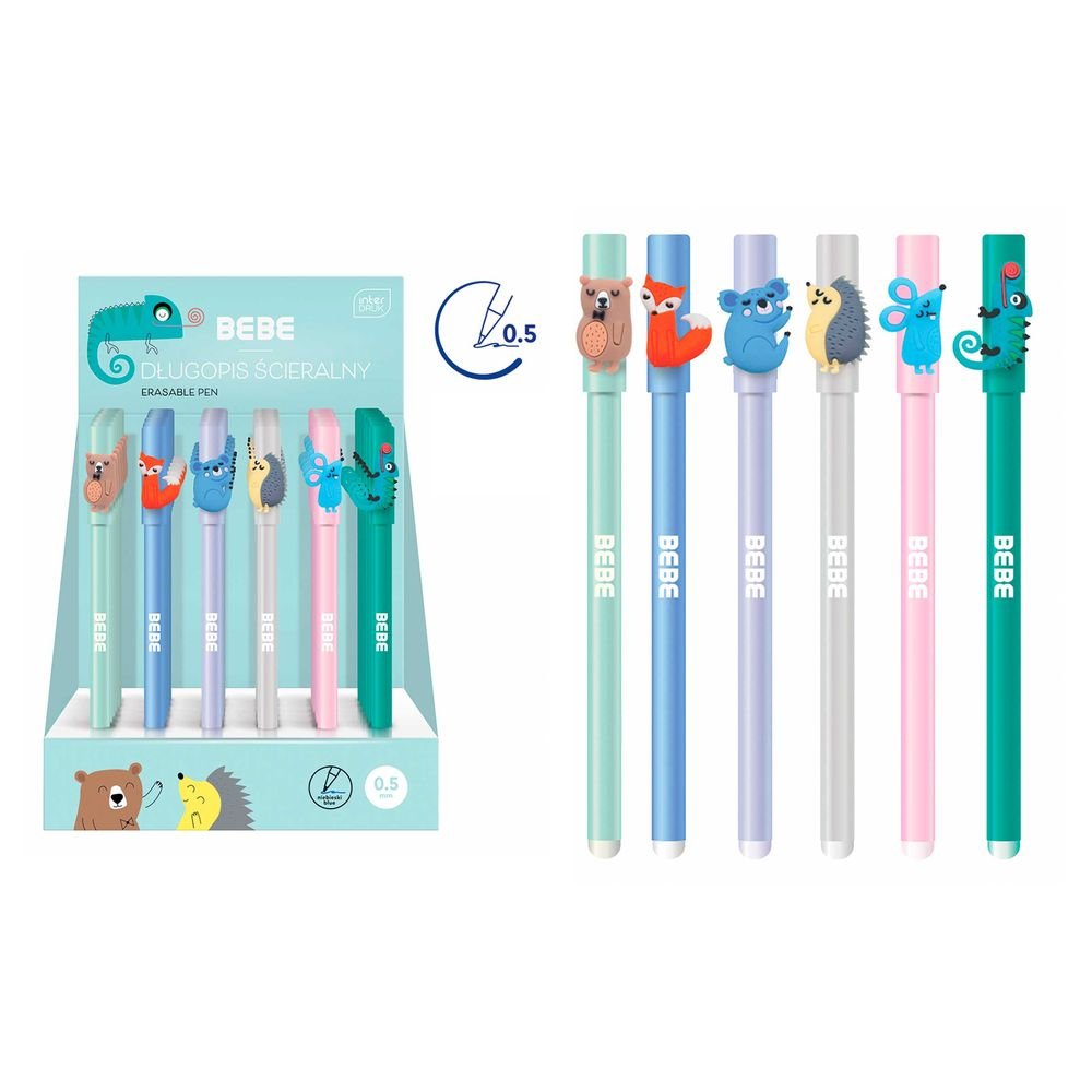 Exp. 36 Bolígrafo Borrable Topper Animalitos Colección Bebe Marca Inter Druk Imagen principal del producto