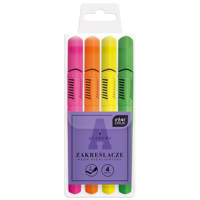 Pack de 4 Marcadores Colores Fluor Papelería del Paseo