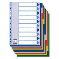 SEPARADOR MULTITALADRO A5 CON CARTULINA INDICE COLOR | 20 UNIDADES | (ESSELTE, S,A,)
