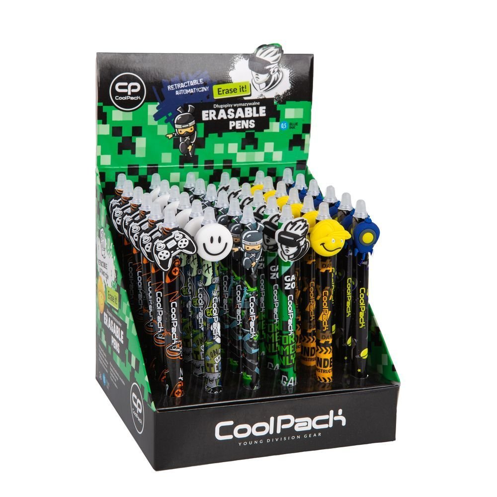 Expositor 36 bolígrafos borrables Boys Mix 3 COOLPACK