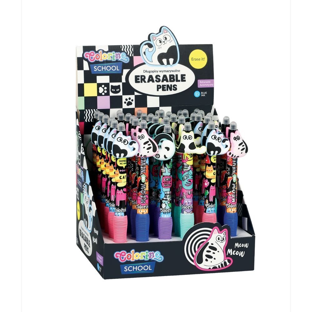 Expositor 36 Bolígrafos Borrables Kittens COOLPACK