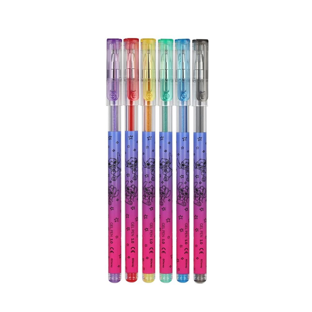 Bolígrafos Glitter 6 Unidades Stitch Black COOLPACK Imagen principal del producto