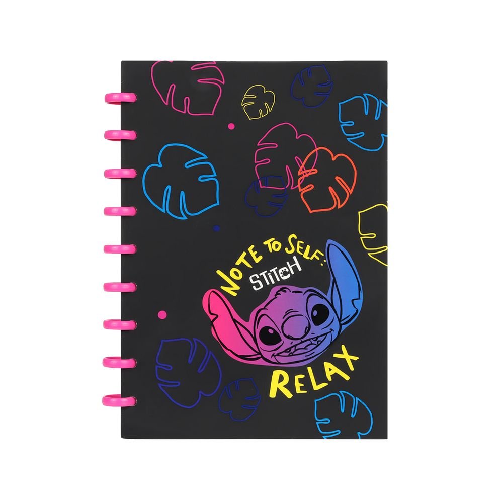 Cuaderno Anillas B5 100 Hojas Cuadricula Stitch Black Relax COOLPACK