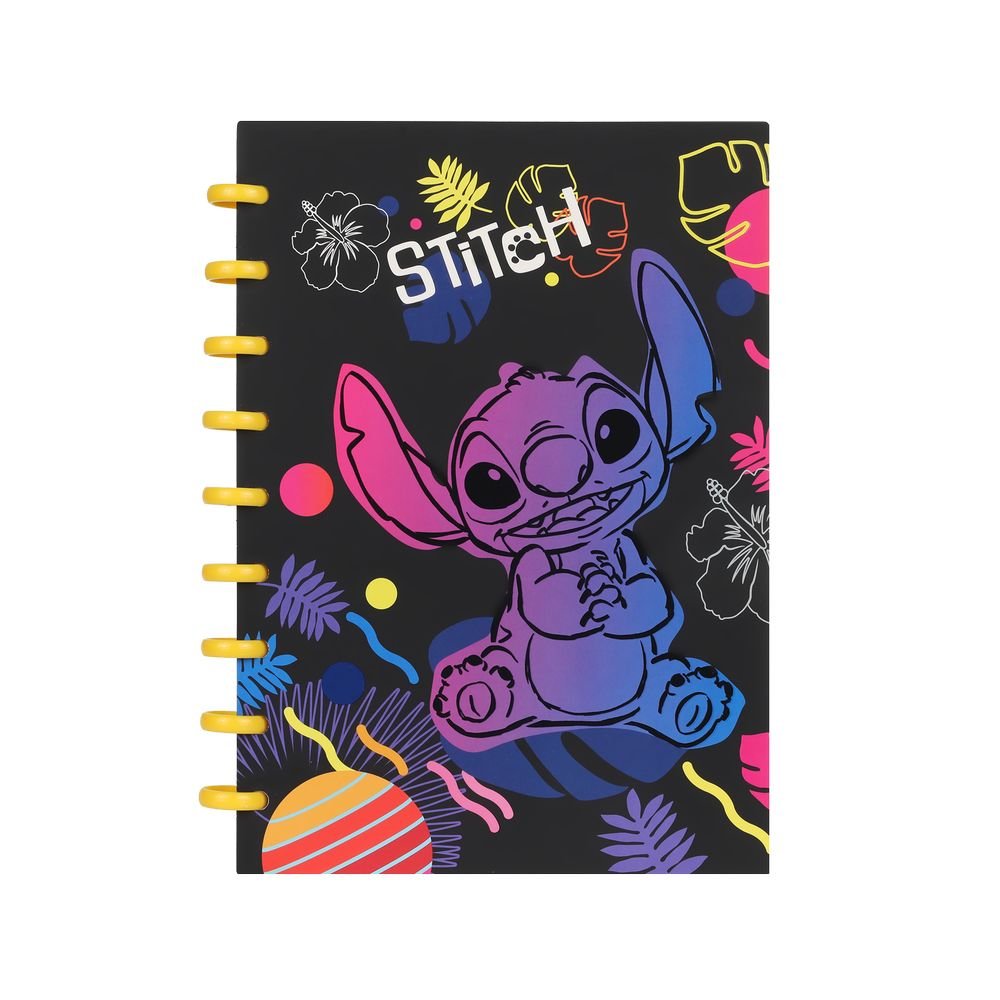 Cuaderno Anillas B5 100 Hojas Cuadrícula Stitch Black Tropic Coolpack Imagen principal del producto