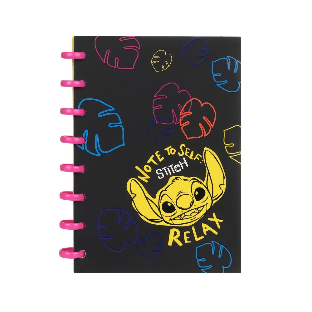 Cuaderno Anillas A5 100 Hojas Cuadricula Stitch Black Relax COOLPACK