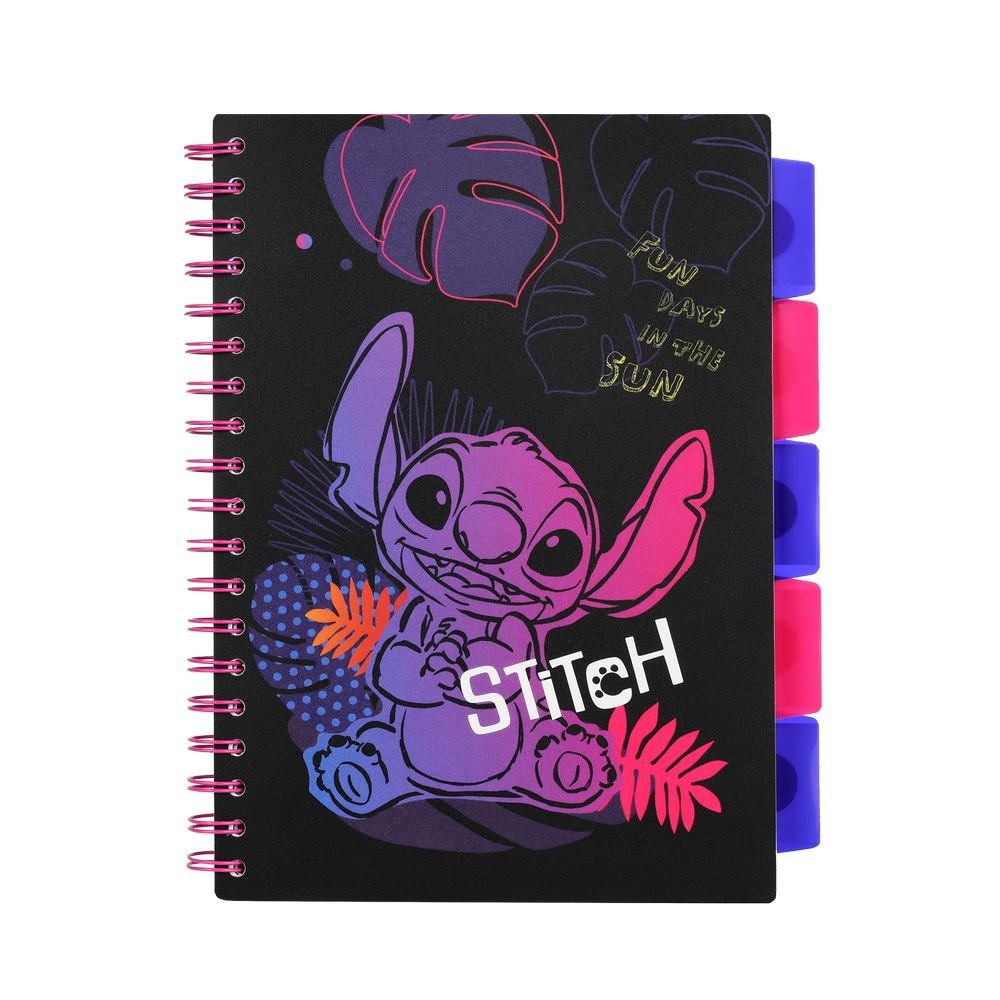 Cuaderno Project Notebook B5 100 Hojas Cuadrícula Stitch Black Tropic COOLPACK