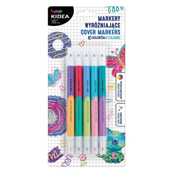 Set 5 Rotuladores Doble Punta Cover Markers Kidea Imagen principal del producto