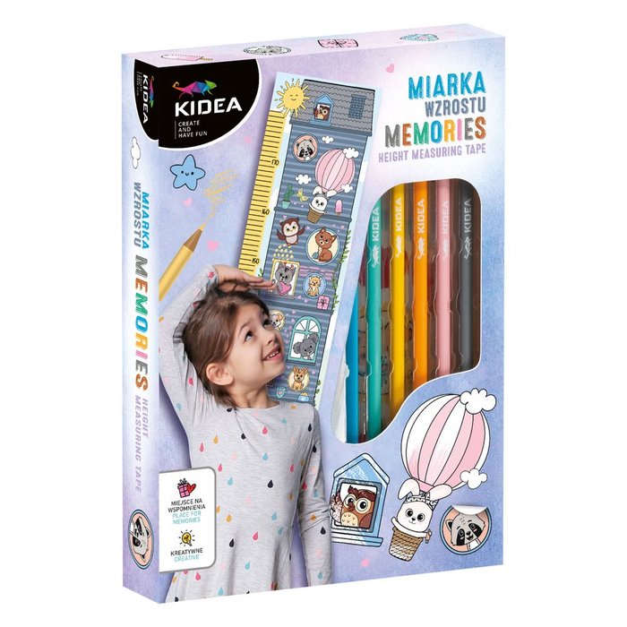 Set de Medidor Infantil Coloreable con Lapices y Pegatinas Kidea Imagen principal del producto