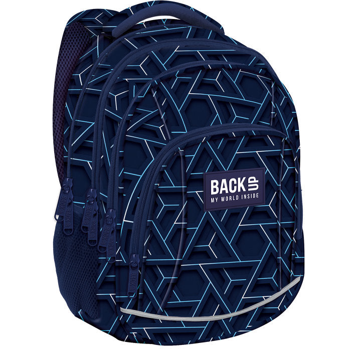MOCHILA ESCOLAR TRIPLE BACK UP ESCOLAR GEOMETRIC | DERFORM Imagen principal del producto